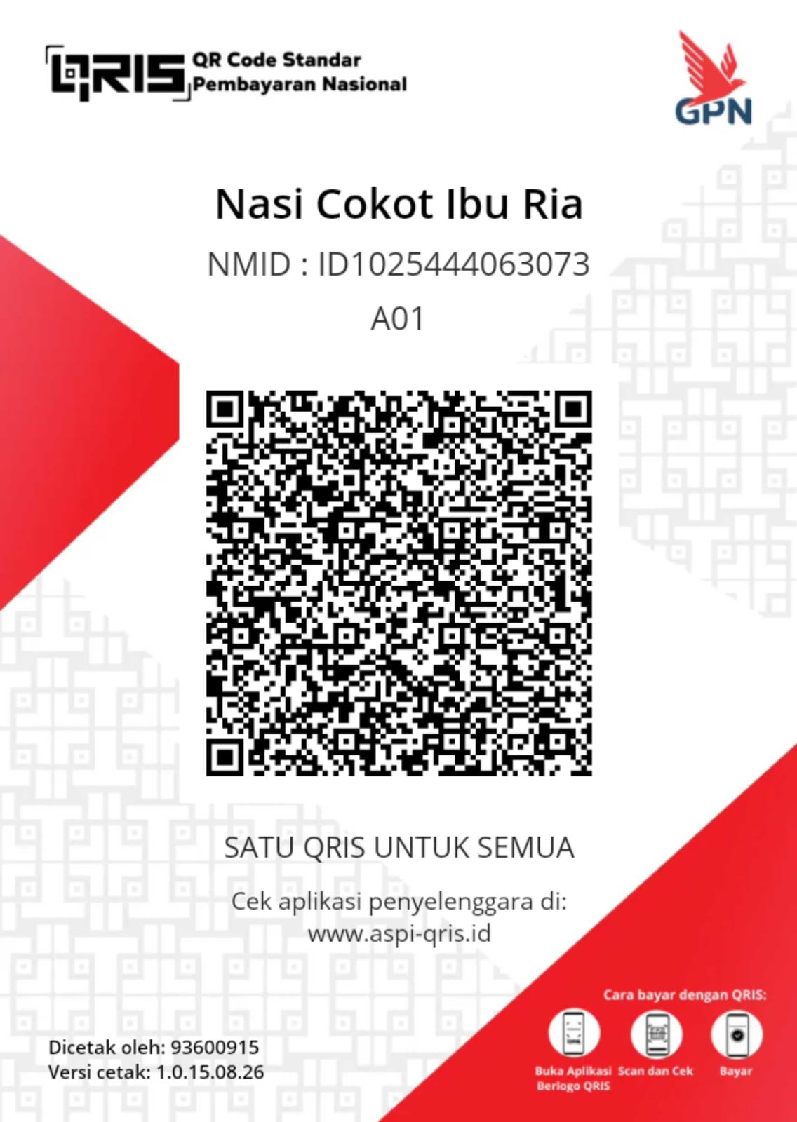QRIS DANA Nasi Cokot Ibu Ria